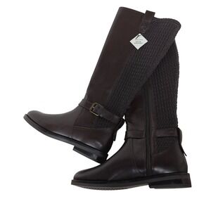 Cole Haan Dark Brown‎ Leather Tall Boots Boho Festival Equestrian Women 5